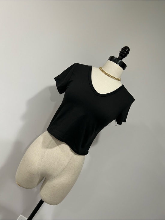 Olivia Rae Tops - Olivia Rae Black Scoop Neck Crop Top